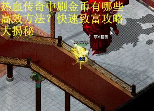 热血传奇中刷金币有哪些高效方法？快速致富攻略大揭秘
