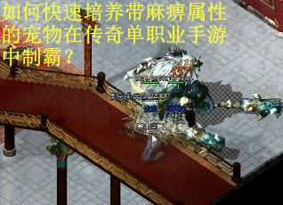 如何快速培养带麻痹属性的宠物在传奇单职业手游中制霸? 如何快速培养带麻痹属性的宠物在传奇单职业手游中制霸?