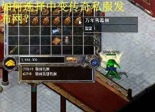 如何选择中变传奇私服发布网？